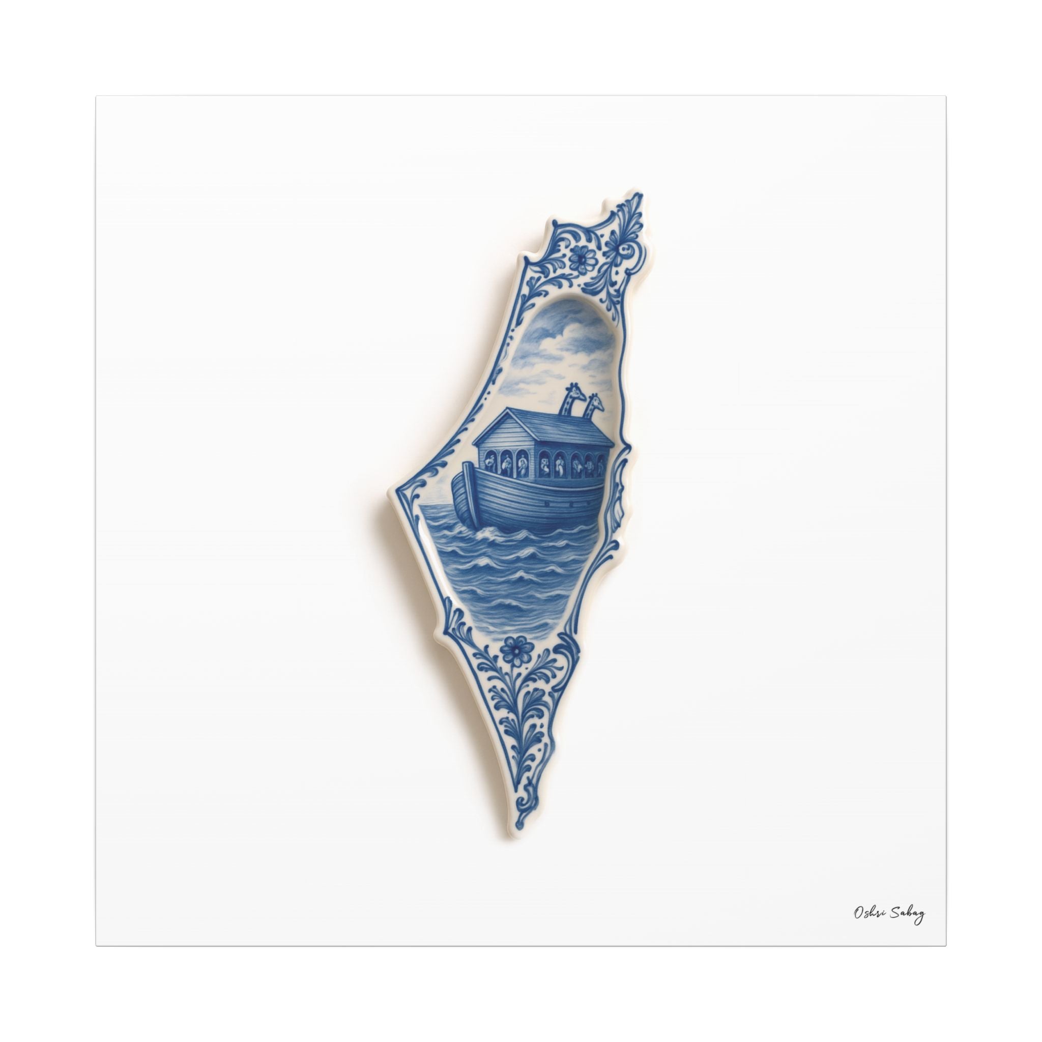 Noah's Ark – Biblical Jewish Wall Art Print | Framed Canvas | Oshri Sabag Studio
