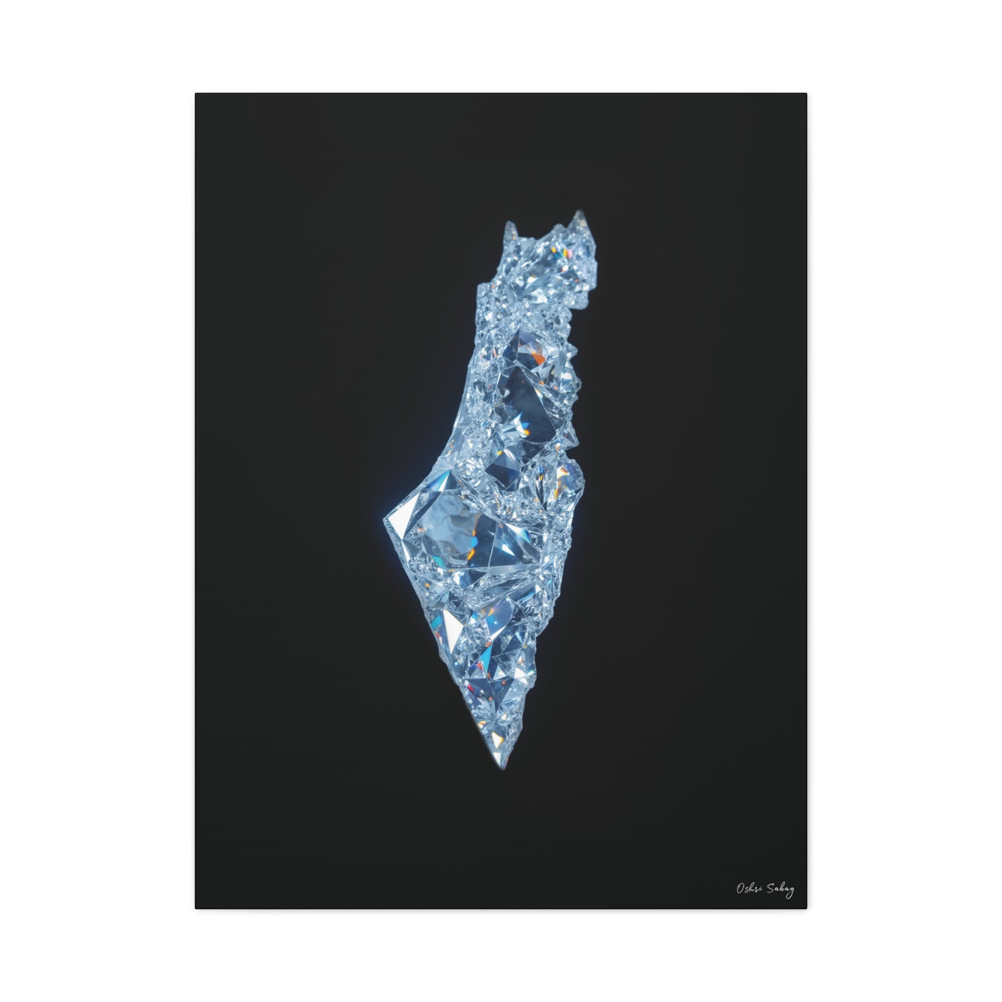 Zion Diamond – Israel Heritage Jewish Wall Art Print | Framed Canvas | Oshri Sabag Studio
