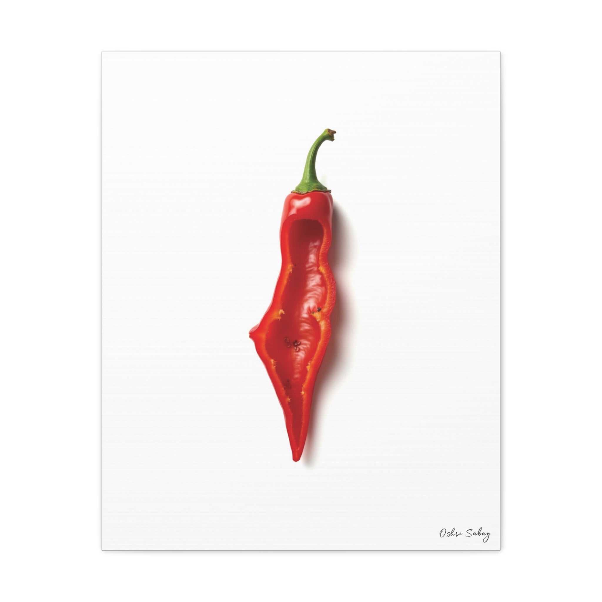 Hot Pepper – Bold Jewish Wall Art Print | Framed Canvas | Oshri Sabag Studio
