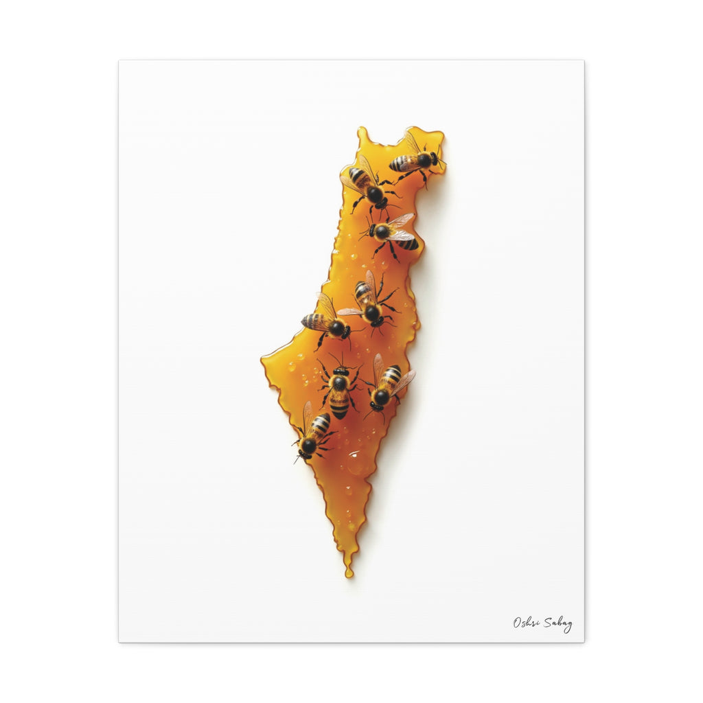 Bees and Honey – Jewish Nature Wall Art Print | Framed Canvas | Oshri Sabag Studio
