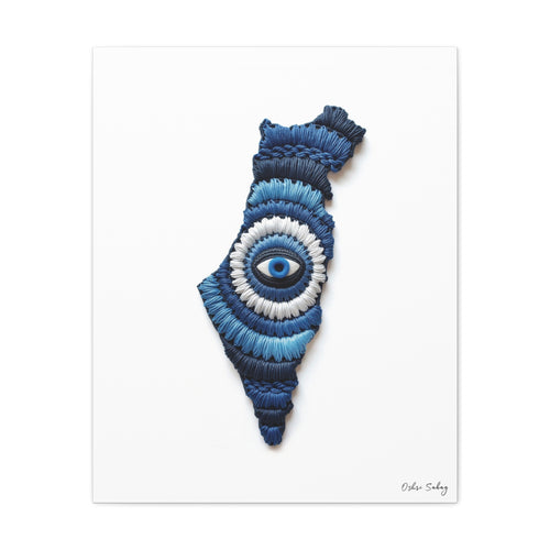 Circles – Evil Eye Protection Jewish Wall Art Print | Framed Canvas | Oshri Sabag Studio
