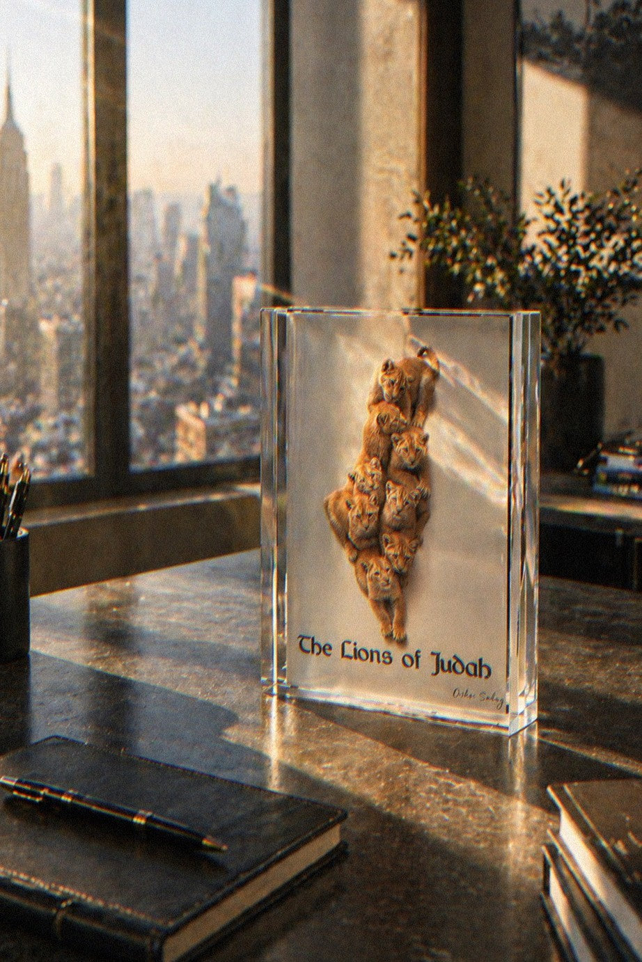 The Lions of Judah: Glass Edition | Acrylic Art Block